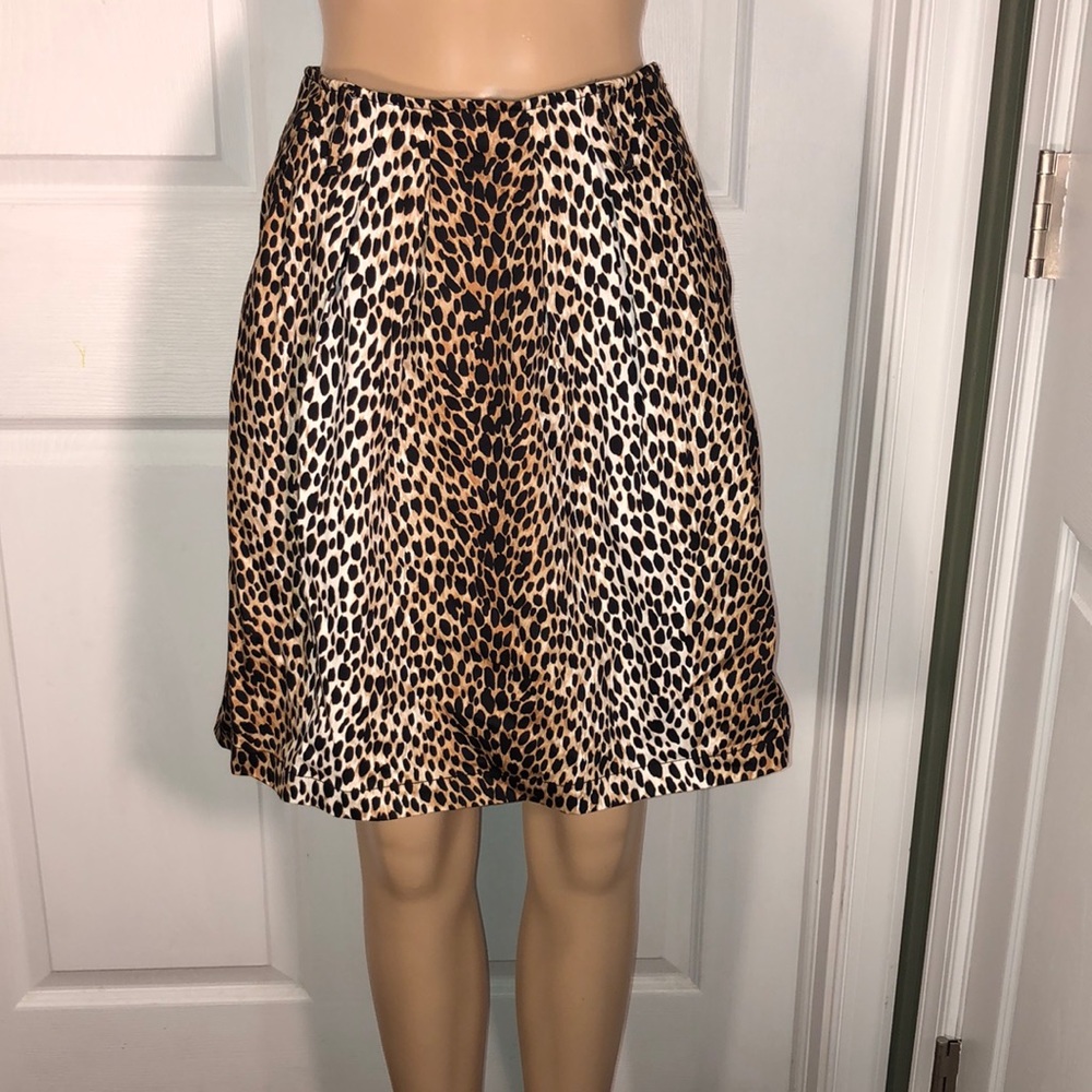 White House Black Market Print Skirt 0